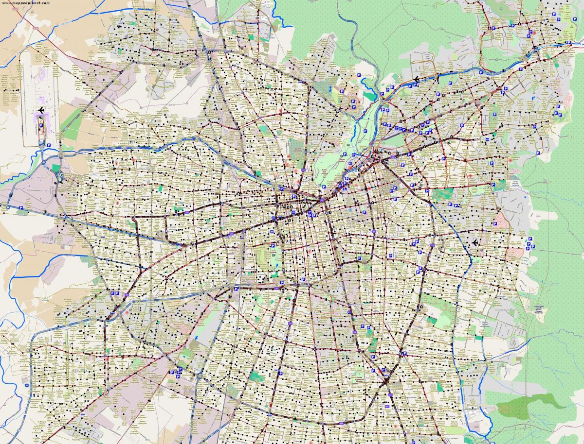 نقشہ شہر سینٹیاگو چلی