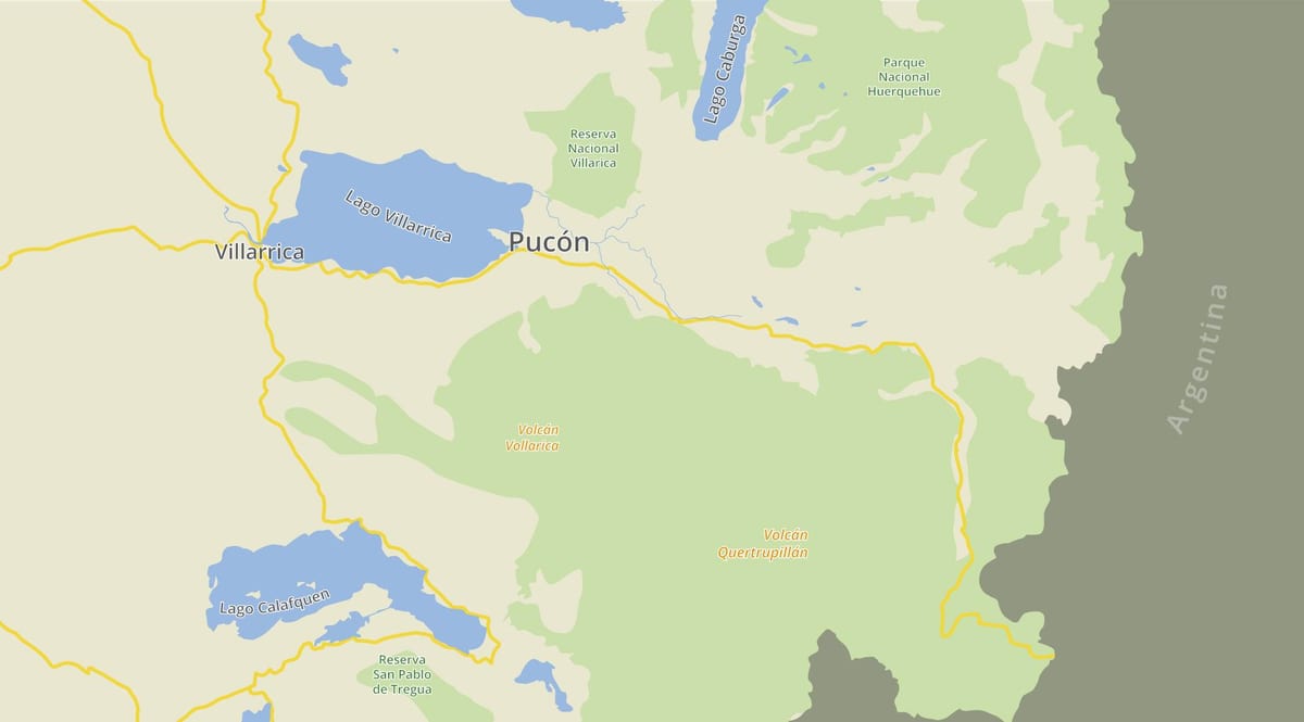 نقشہ کے pucon چلی